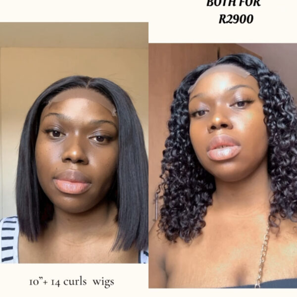 10” bob + 14 curls