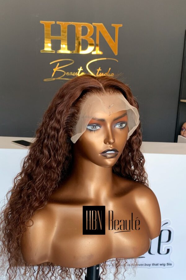 Brown curly frontal