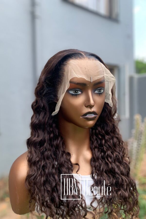 Brown ombré curly frontal